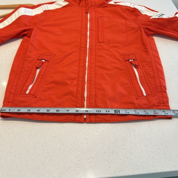 Abercrombie Saranac Lake Jacket Orange & White Jacket Kid's Size Large - Picture 15 of 17